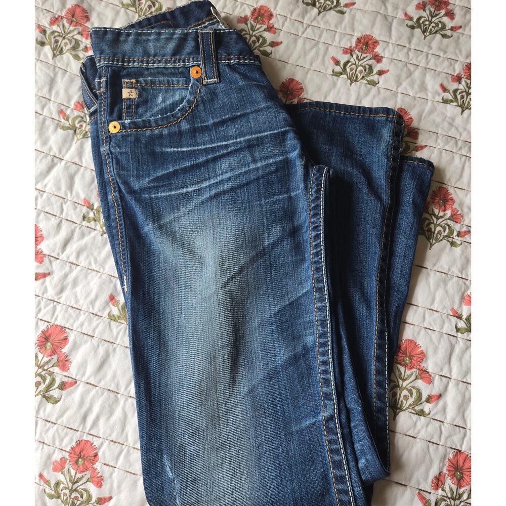 Western Vintage Style Riding Big Star Sophie Boot Cut Blue Women's Jeans 30R - Picture 10 of 11